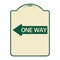 Signmission One Way With Left Arrow Heavy-Gauge Aluminum Architectural Sign, 24" x 18", TG-1824-24385 A-DES-TG-1824-24385 - alternate 1